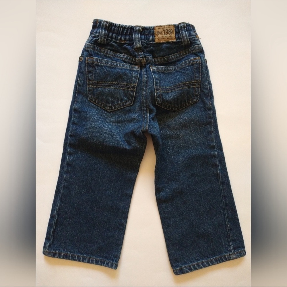 Lot of 2 Branded Boys Blue Jeans Bootcut & Oshkosh B’gosh 18 - 24 Months Cotton - Picture 14 of 16
